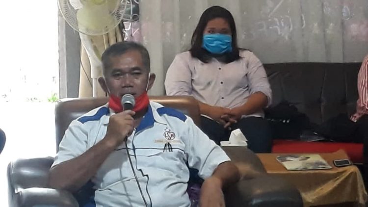 Ketua LSN Humuntal Rajagukguk saat melakukan pemaparan