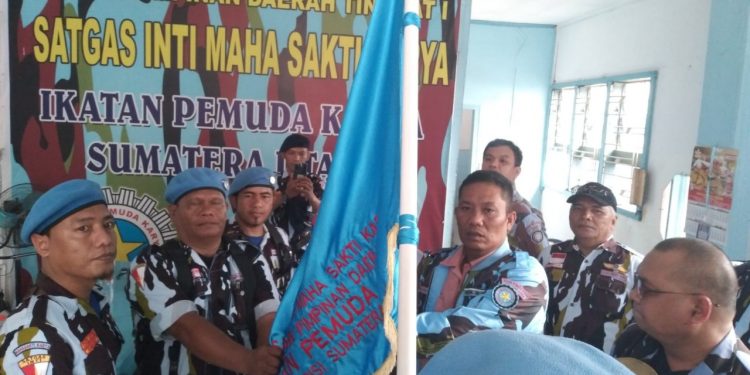 Pengukuhan organisasi Satgas Inti Maha Sakti Karya IPK Kabupaten Simalungun.