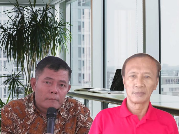 Pardomuan Nauli Simanjuntak SH Ketua Umum PSSSI/B Pematangsiantar didampingi Ramly Simanjuntak Sekretaris Umum