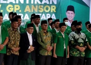 Pelantikan PW GP ANSOR Sumut di Toba.(f:ist/konstruktif)