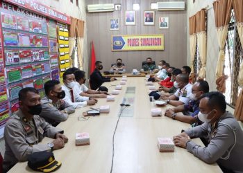 Rapat lintas sektoral Polres Simalungun.(f:ist/konstruktif)