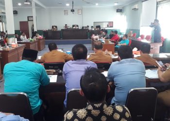 Suasana RDP di ruang rapat Gabungan DPRD Pematangsiantar terkait Pembangunan di lahan GOR (f:ist/konstruktif)