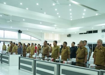 Suasana sosialisasi yang digelar di Aula Melati Kantor Bupati Asahan.(f:ist/konstruktif))