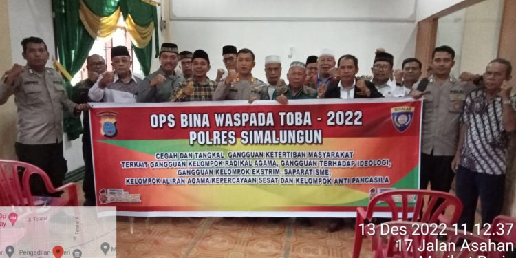 Operasi Bina Waspada 2022 Kasat Binmas Polres Simalungun (f:ist/konstruktif)