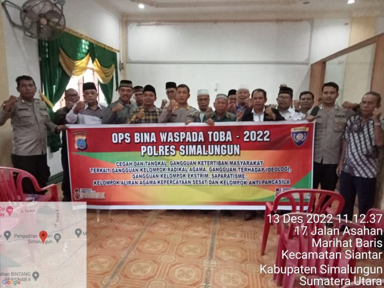 Operasi Bina Waspada 2022 Kasat Binmas Polres Simalungun (f:ist/konstruktif)