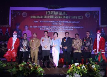 Perayaan Natal Keluarga Besar Polres Simalungun (f:ist/konstruktif)