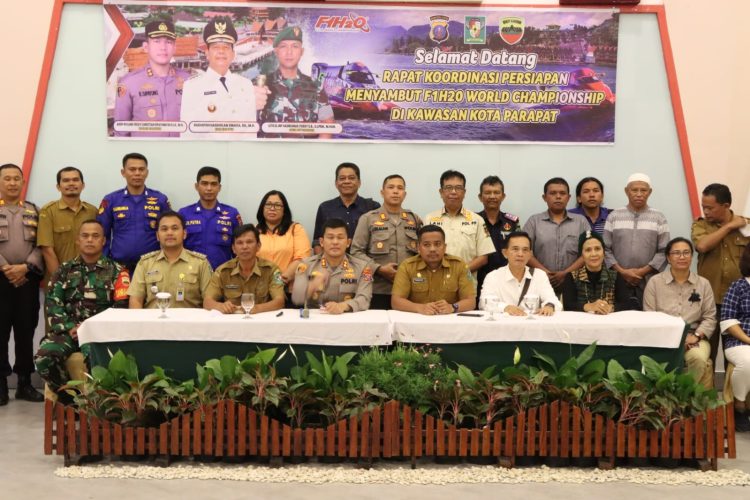 Kapolres Simalungun  pimpin rapat koordinasi (Rakor) dalam rangka persiapan menyambut Event Internasional Kejuaran Dunia Perahu Motor (f:ist/konstruktif)