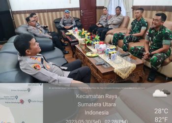 Kunjungan Silaturahmi dari Komandan Bataliyon 122/TS  Mayor Inf. Diki Apriadi  S. Hub.Int (f:ist/konstruktif)